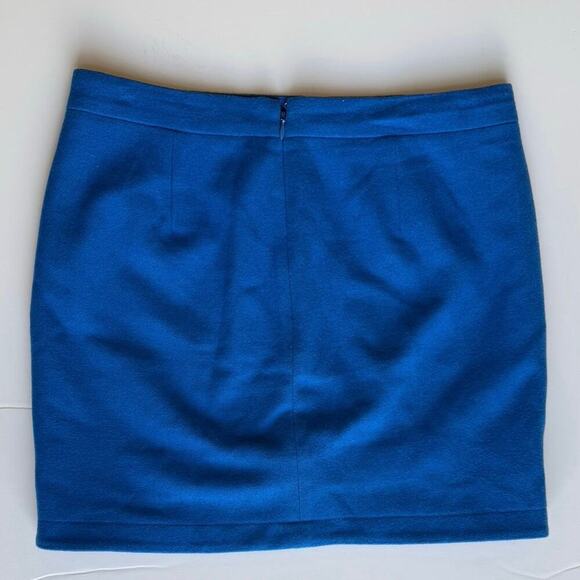 J. Crew Womens Wool Mini Skirt Royal Blue Size 6 - Picture 3 of 8